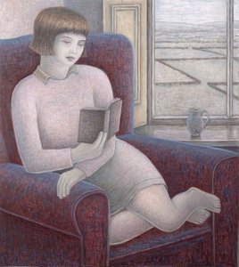 Fille lisant dans un fauteuil, 2009 - Ruth Addinall